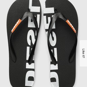 Diesel Flip-flops with logo print Men's size 12.5